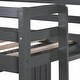 preview thumbnail 11 of 27, Farmhouse Style Wooden Twin Over Full Bunk Bed with Playhouse, Natural Weathered Wood Grain Finish, Perfect for Sleep and Play