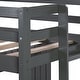 preview thumbnail 23 of 23, Twin Over Full House Bunk Bed Wooden Loft Bunk Bed Frames with Playhouse, Farmhouse, Ladder and Guardrails for Boys or Girls