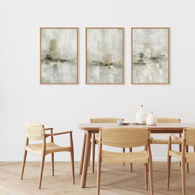 Neutral Abstract Wall Decor, Modern Beige Gray Wall Painting