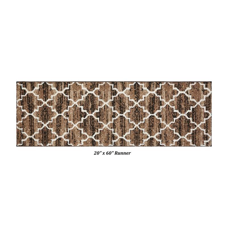 Better Trends Savio Collection Marrakesh Bathroom Rug - 100% Micro Polyester with Gel Foam Backing, Machine Washable Bath Mat