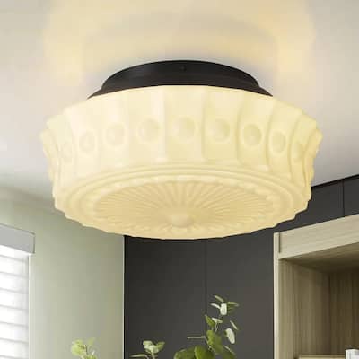 4 led bulbs ceiling light milk white hallway light glass, metal bedroom light