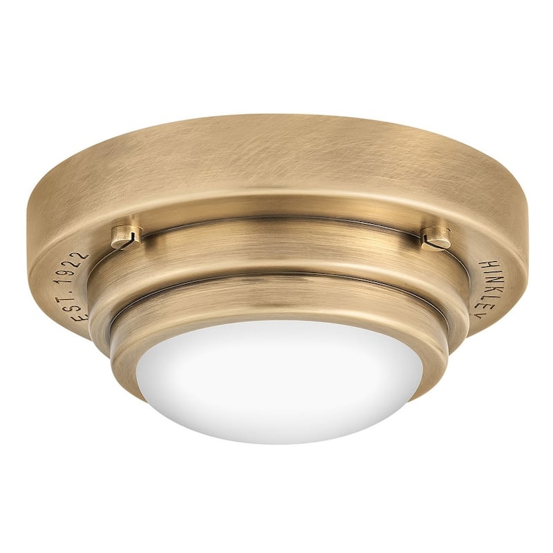 Hinkley Lighting 32703 Porte 6" Wide LED Flush Mount Bowl Ceiling - Heritage Brass