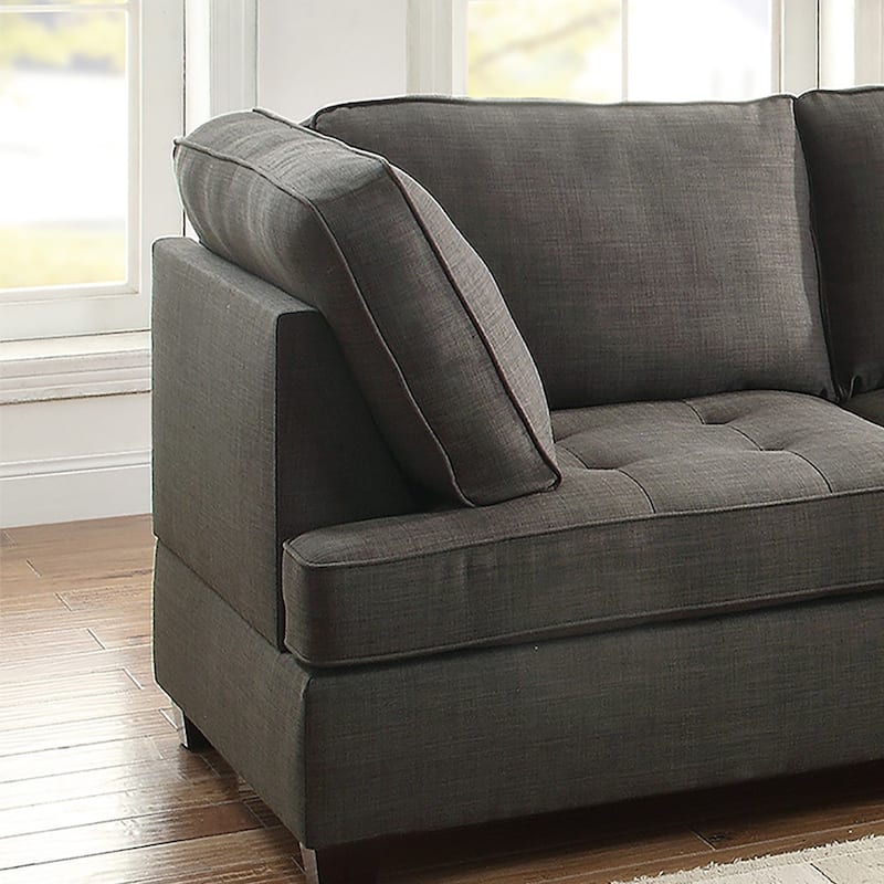 2 Piece Fabric Sectional Sofa