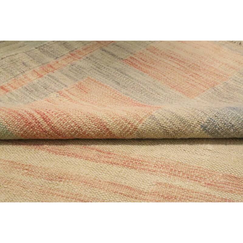 Hand Woven Oriental 100% Wool Carpet Southwestern Tribal Multi-Colored Kilim Area Rug - 10' 0'' X 8' 6''