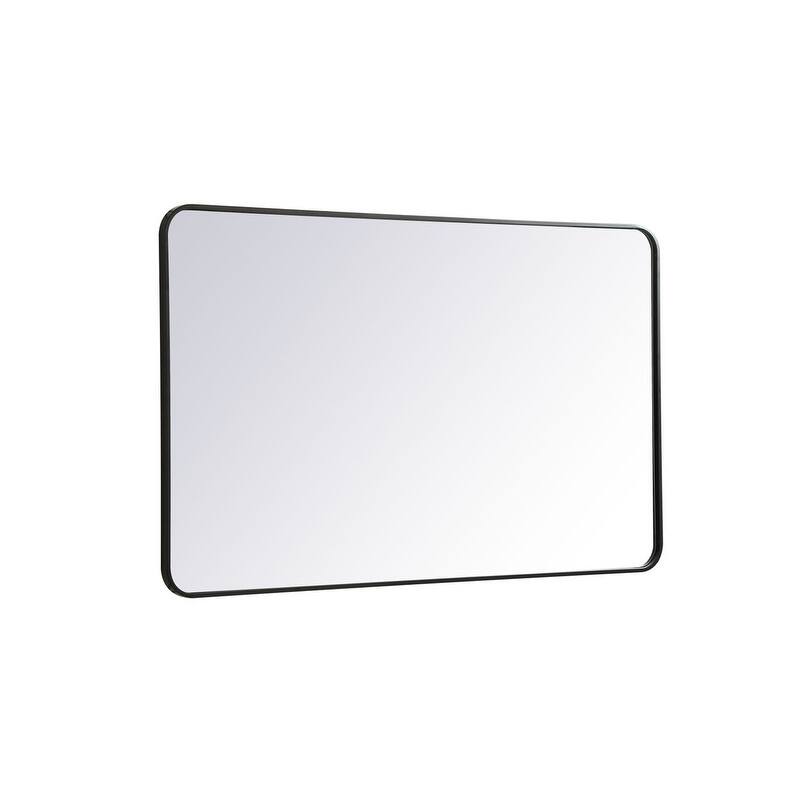 Ezra Soft Corner Metal Rectangular Mirror