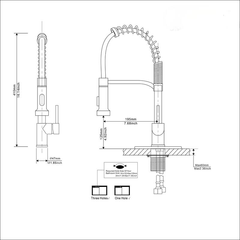 WIZ Pull-Down Sprayer 2 Spray High Arc Kitchen Faucet