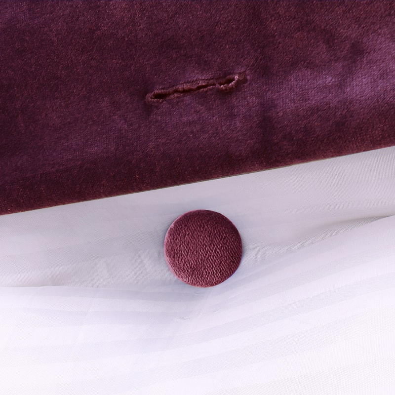 WOWMAX Bed Rest Reading Wedge Headboard Pillow Velvet Red