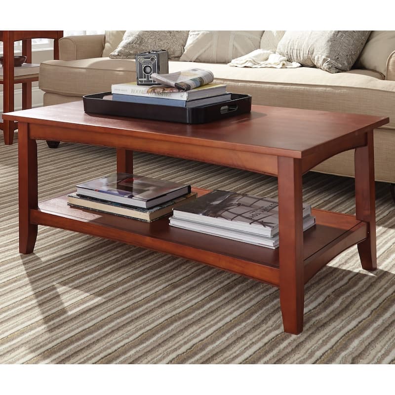 Copper Grove Daintree 42-inch Wood Coffee Table with Shelf