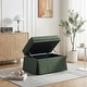 preview thumbnail 143 of 152, Rectangle Chenille Upholstered Storage Ottoman Green