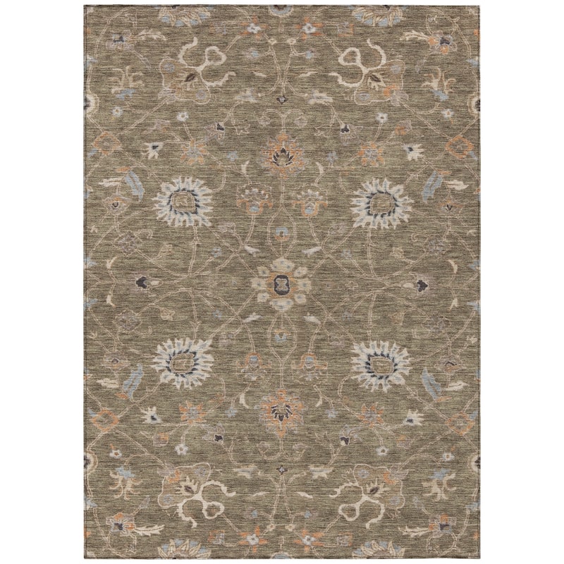 Machine Washable Indoor/ Outdoor Traditional Persian Chantille Rug