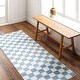 preview thumbnail 18 of 18, Livabliss Kids & Tween Lillian Checkered Washable Area Rug Blue/Grey - Runner - 2' 7" x 7' 3"