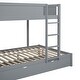 preview thumbnail 19 of 18, Full-over-Full Bunk Bed with Twin size Trundle, Storage and Desk,with 2 USB and 2 3-holes Plugs