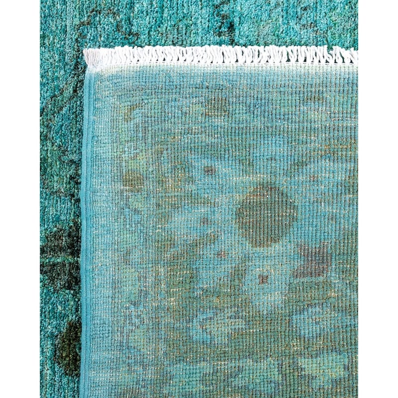 Contemporary Overdyed Wool Hand Knotted Area Rug - 4' 9" x 6' 3"