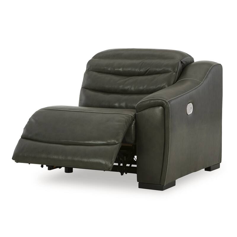 Signature Design by Ashley Center Line Gray Sofa and Loveseat - 111" W x 40" D x 35" H