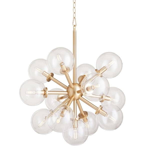 slide 2 of 5, Quorum International 8132-13 Rovi 13 Light 26" Wide Pendant Aged Brass