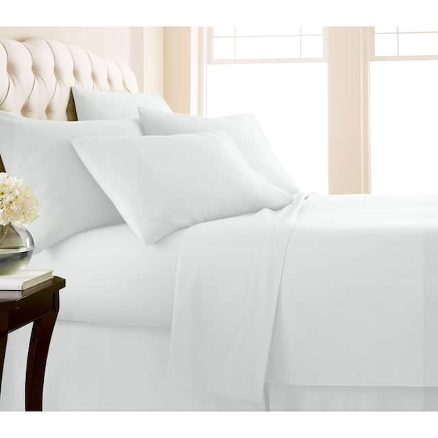 Vilano Series Extra Deep Pocket 6-piece Bed Sheet Set - Queen - Bright White