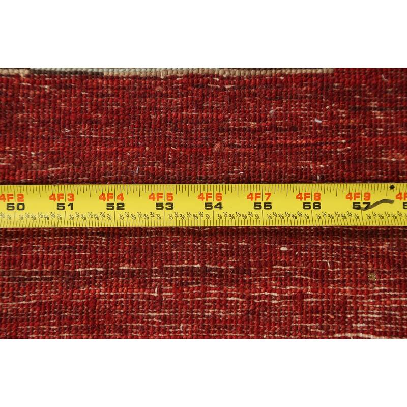 Striped Gabbeh Kashkoli Oriental Runner Rug Hand-knotted Wool Carpet - 2'9" x 10'4"