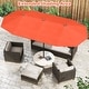 preview thumbnail 45 of 58, Gymax 13 FT Double-sided Patio Umbrella Outdoor Large Twin Size