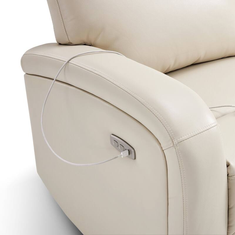 Zero Wall Recliner Loveseat with USB & Type-C Dual Ports, for Small Space, Living Room