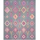 preview thumbnail 2 of 14, SAFAVIEH Handmade Bellagio Icy Modern Moroccan Wool Rug 8' x 10' - Dark Grey/Multi - Rectangle