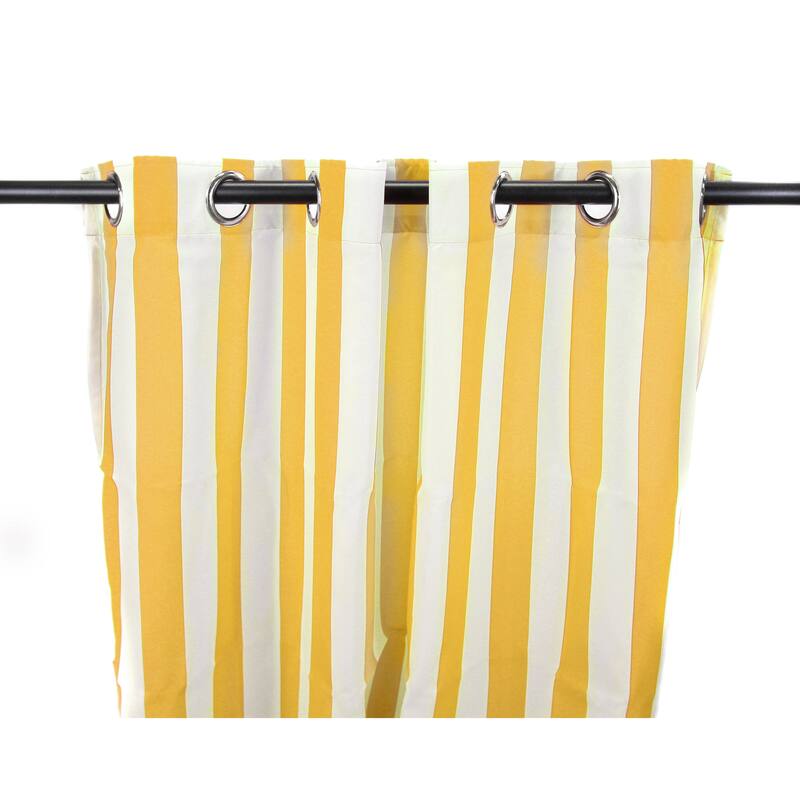 54" x 84" Solid Grommet Semi-Sheer Outdoor Curtain Panel - 54X84