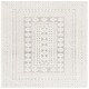 preview thumbnail 22 of 20, SAFAVIEH Audrey Deshira Rustic Geometric Rug 6' Square - Grey/Ivory - Square