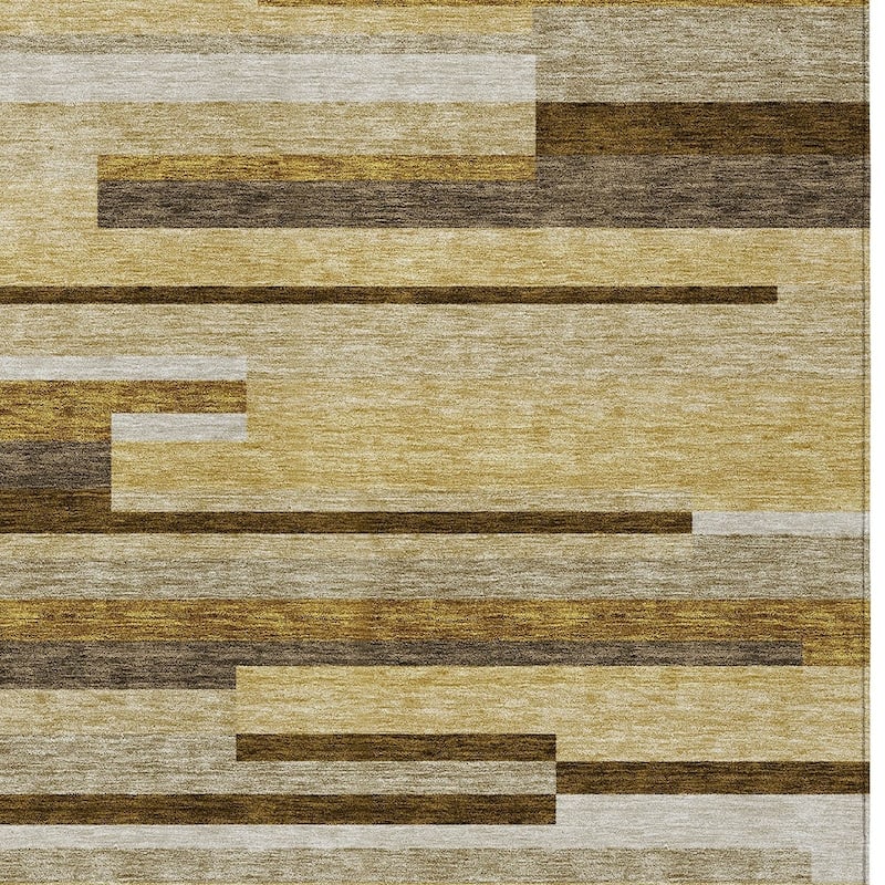 HomeRoots Striped Transitional Rectangle Outdoor Rug