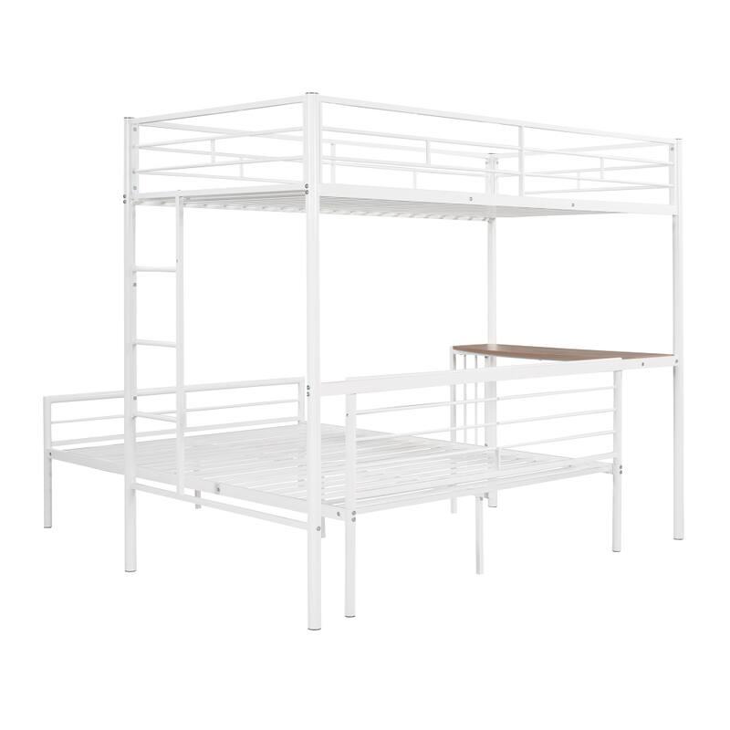 Twin Over Full Bunk Bed with Desk