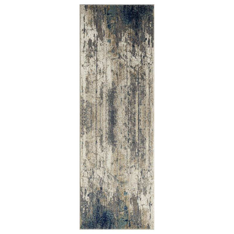 Milan Collection Abstract Blue Area Rug