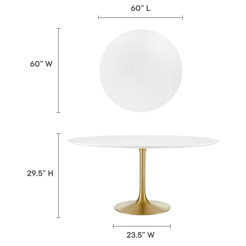 60" Round Wood Dining Table