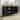 Retro Sideboard w/ Hollow-mirrored Doors & Drop-shaped Handles, Black