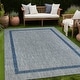 Beverly Rug Modern Bordered Indoor Outdoor Rug, Outside Carpet for ...