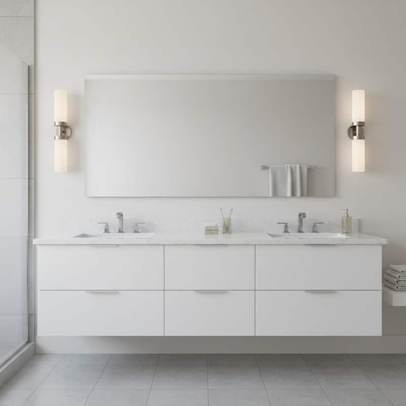 2 way Light Wall Sconce - Brushed Nickel