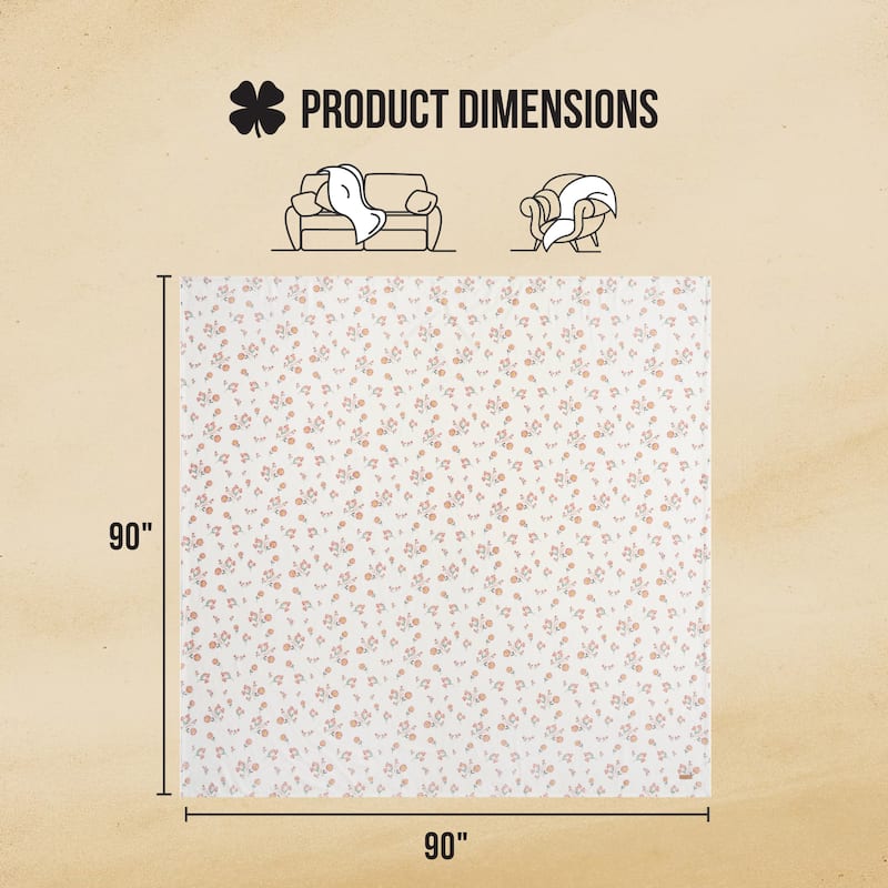 Lucky Brand Daisy Plush Throw Blanket