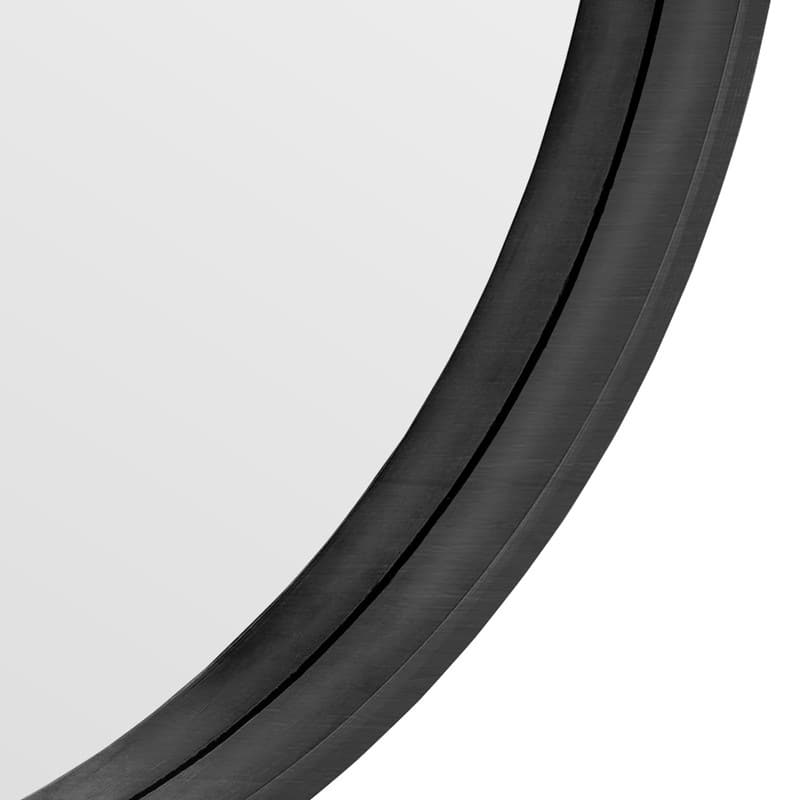Classic Wooden Frame Farmhouse Round Wall Mirror