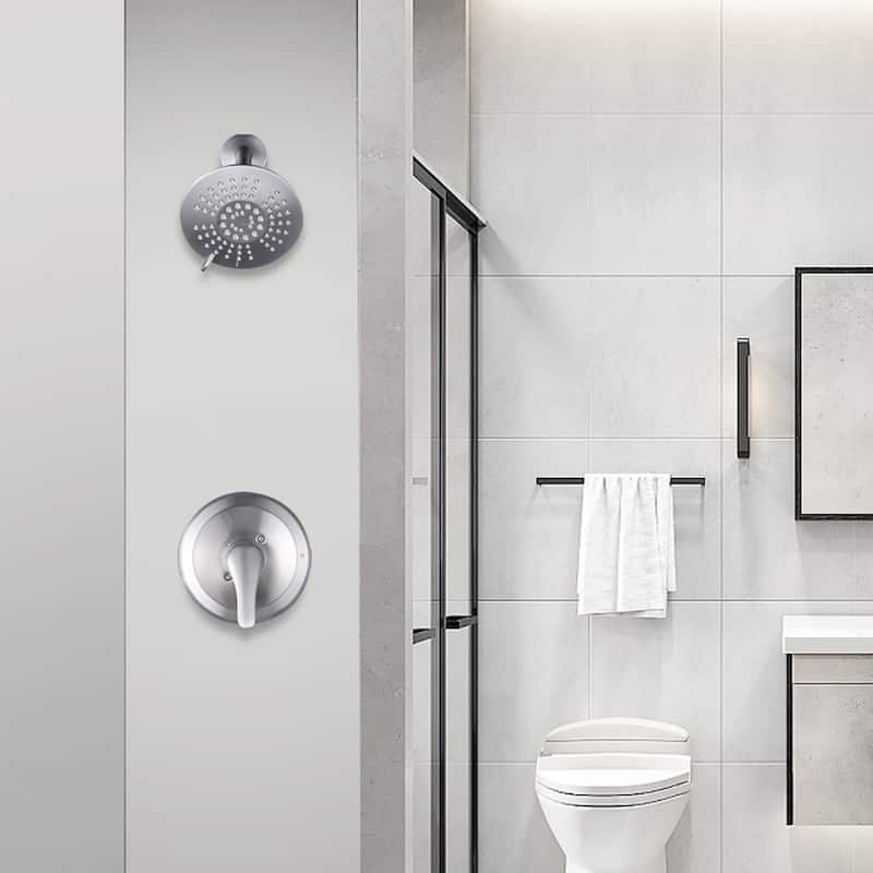 WOWOW Single Handle 5-Spray Shower Faucet with Pressure Balance