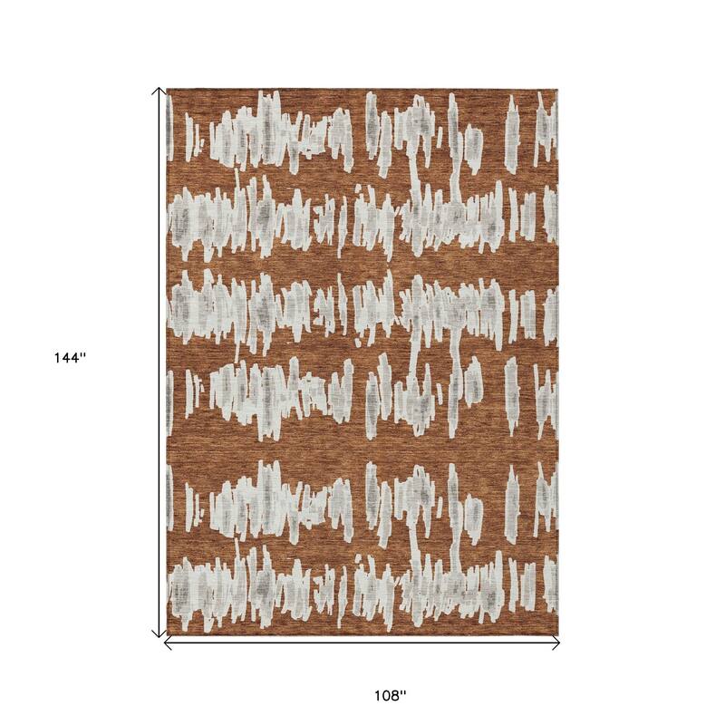 HomeRoots Striped Transitional Rectangle Outdoor Rug