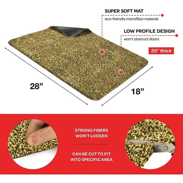 Non Slip Indoor Door Mats Large Washable Water Absorbent Dirt
