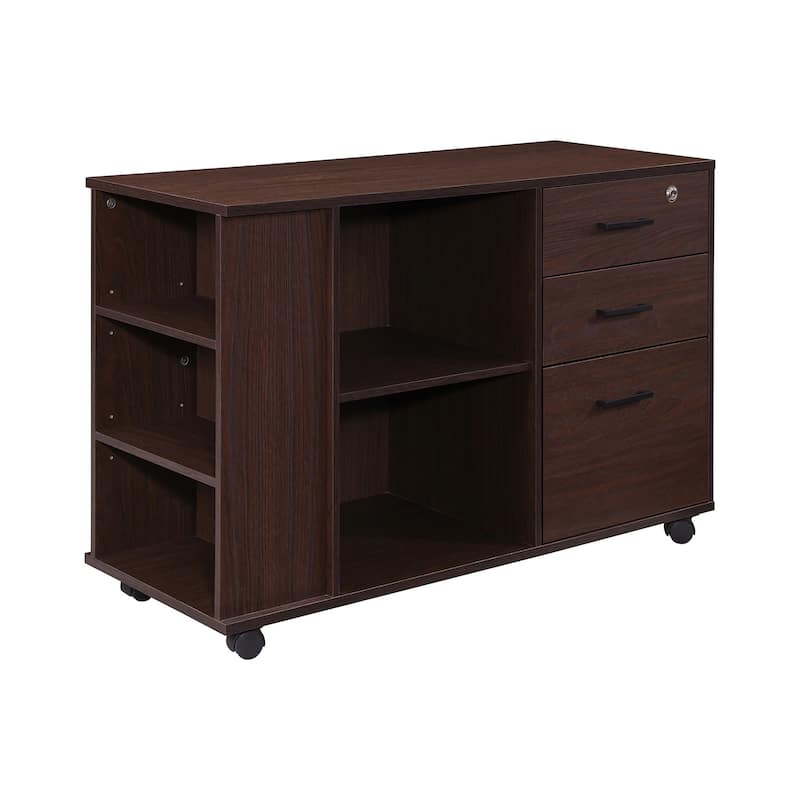 3-Drawer Wood 39.37 in. W Lateral File Cabinet