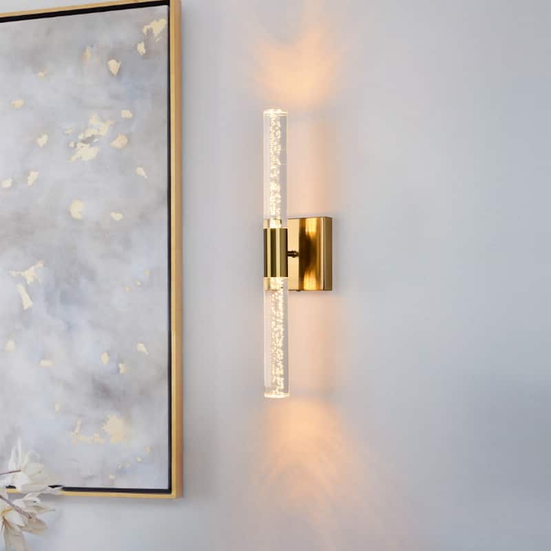 Starsky 2-Light 3000K Integrated LED Vanity Light Modern Linear Wall Sconce