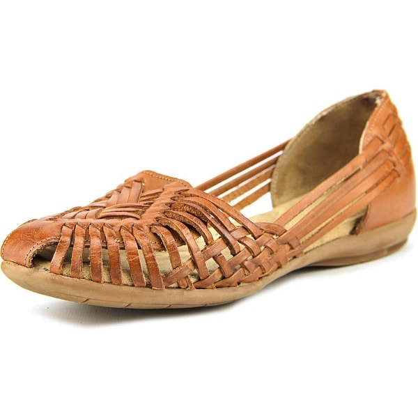 Naturalizer Gobi Women Round Toe Leather Brown Flats