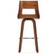 preview thumbnail 4 of 8, WYNDENHALL Kaydee Contemporary 17" Swivel Bar Stool (Setof 2) in Cream Vegan Faux Leather - 20.3"D x 18.9"W x 40.75"H