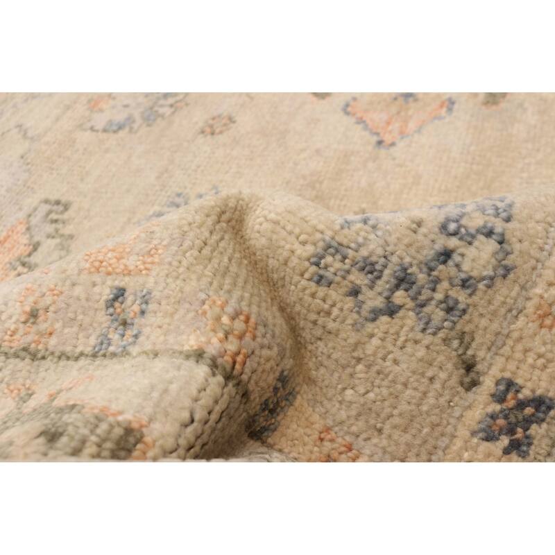 ECARPETGALLERY Hand-knotted Jules Serapi Light Khaki Wool Rug - 9'0 x 12'0