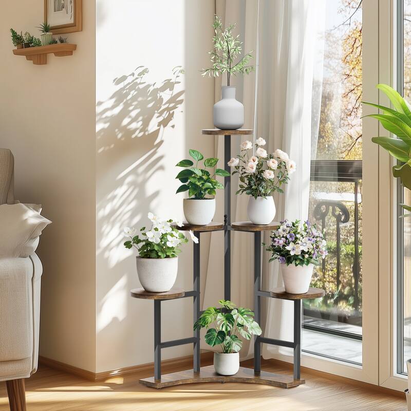 Tall Multiple Potted Corner Plant Stand Holder