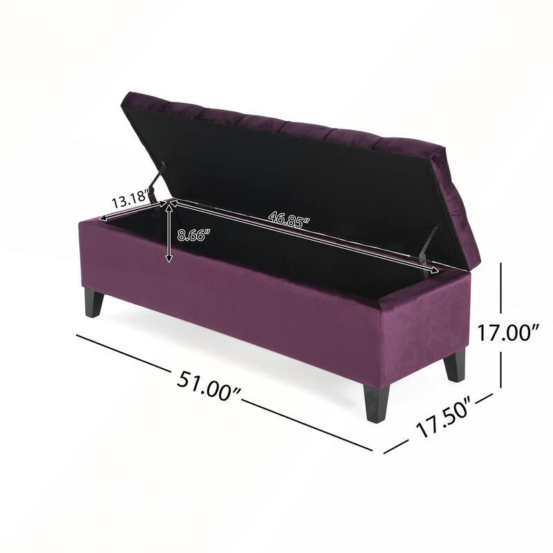 Button-Tufted Storage Ottoman with Diamond Stitching for Modern Living and Extra Seating