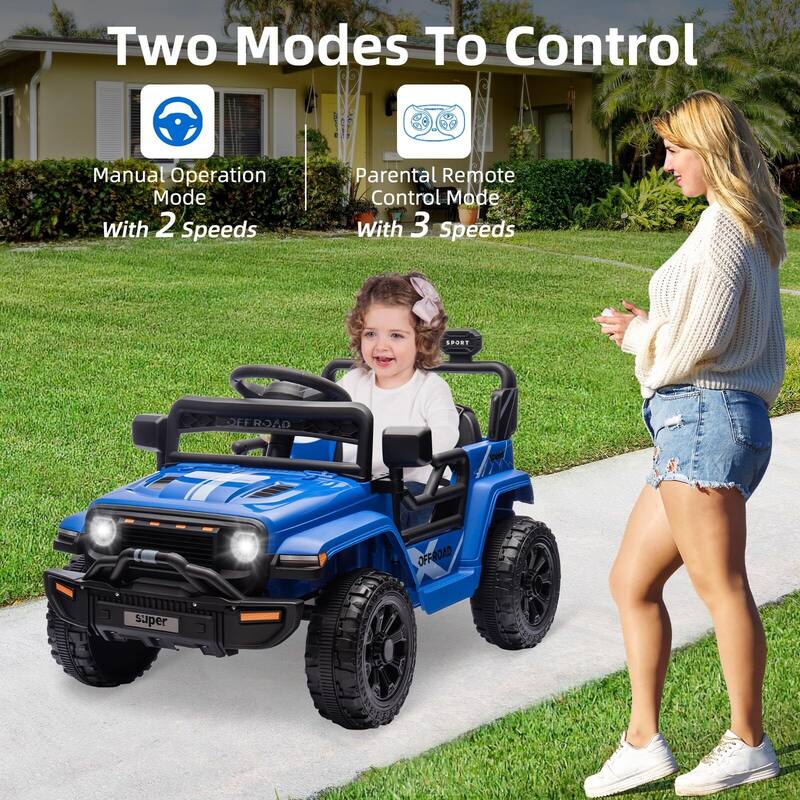 Ride On Truck for Kids, 12V Battery Powered Toy Car with Remote Control