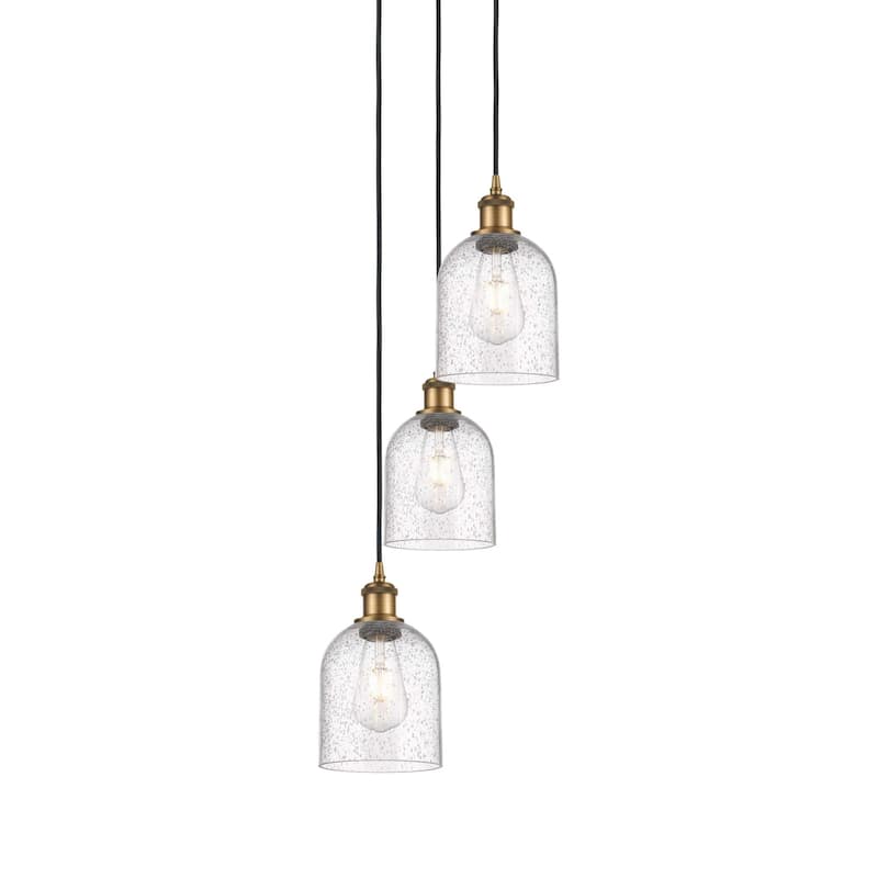 Innovations Lighting 113B-3P-30-12 Bella Pendant Bella 3 Light 12" - Brushed Brass / Seedy