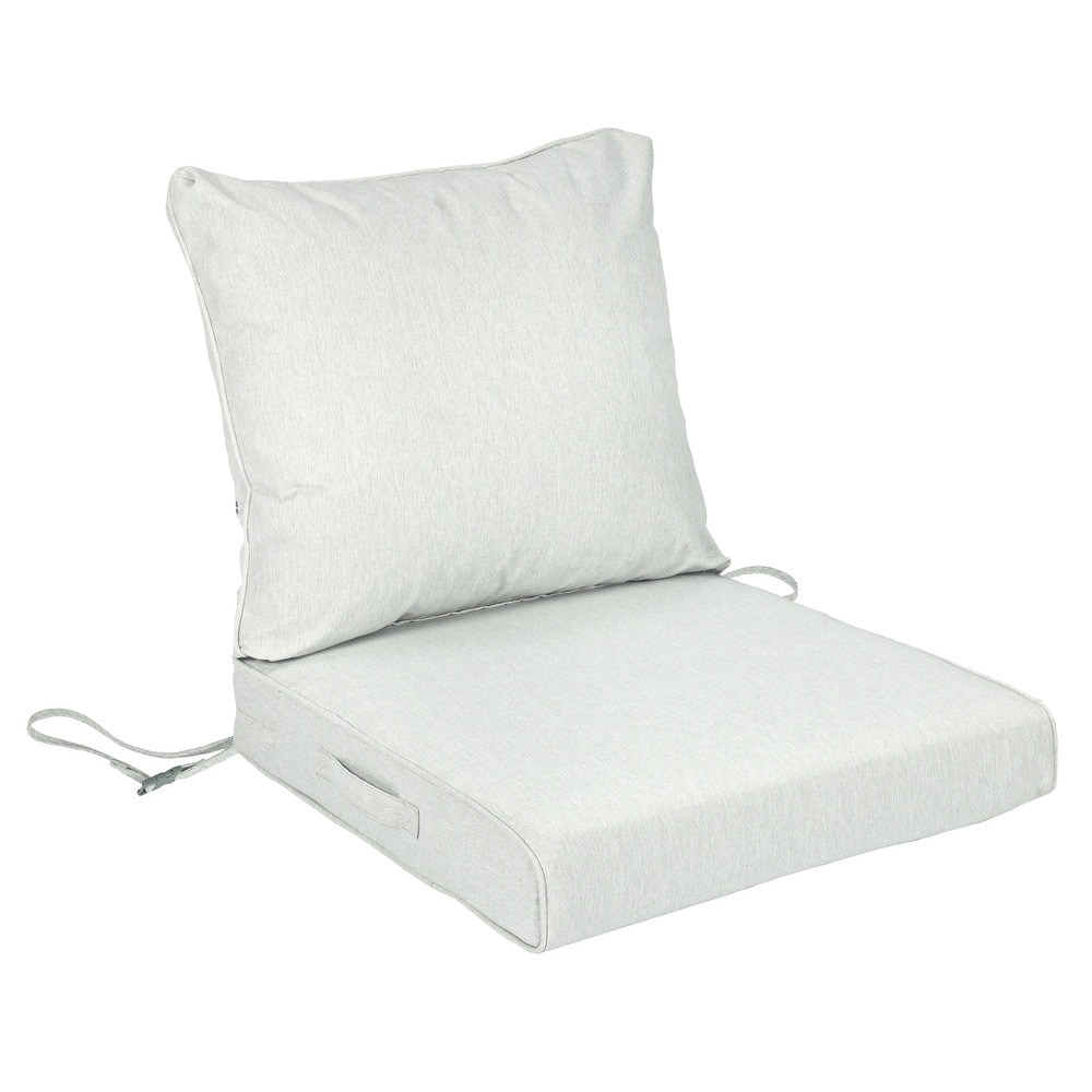 Aoodor Outdoor Deep Seat Cushion Set, Waterproof Patio Furniture Cushions with Adjustable Straps & Removable Cover