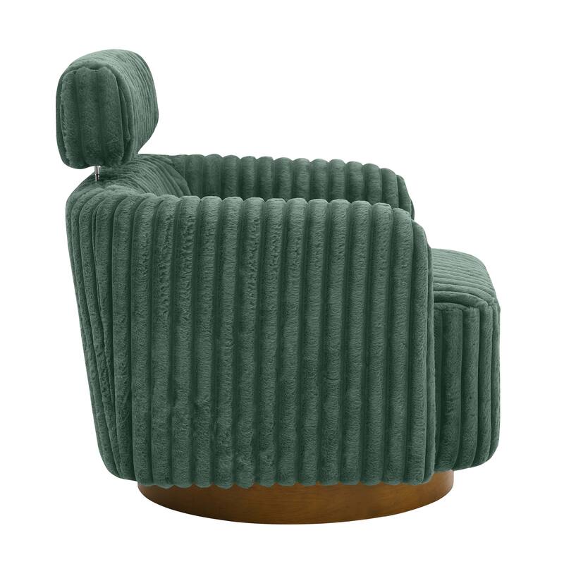 Lounge Chair with Wooden Frame - 32.25" D x 26" W x 30.5" H