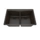 preview thumbnail 8 of 6, 33 Inch Lexicon Platinum Quartz Composite Drop-in Undermount Double Bowl Galaxy Mocha Kitchen Sink LP-800TM-M-SO